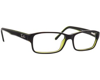 Ray-Ban Eyeglasses RB 5169 2383 Dark Havana on Green Rectangular Frame 54[]16 140