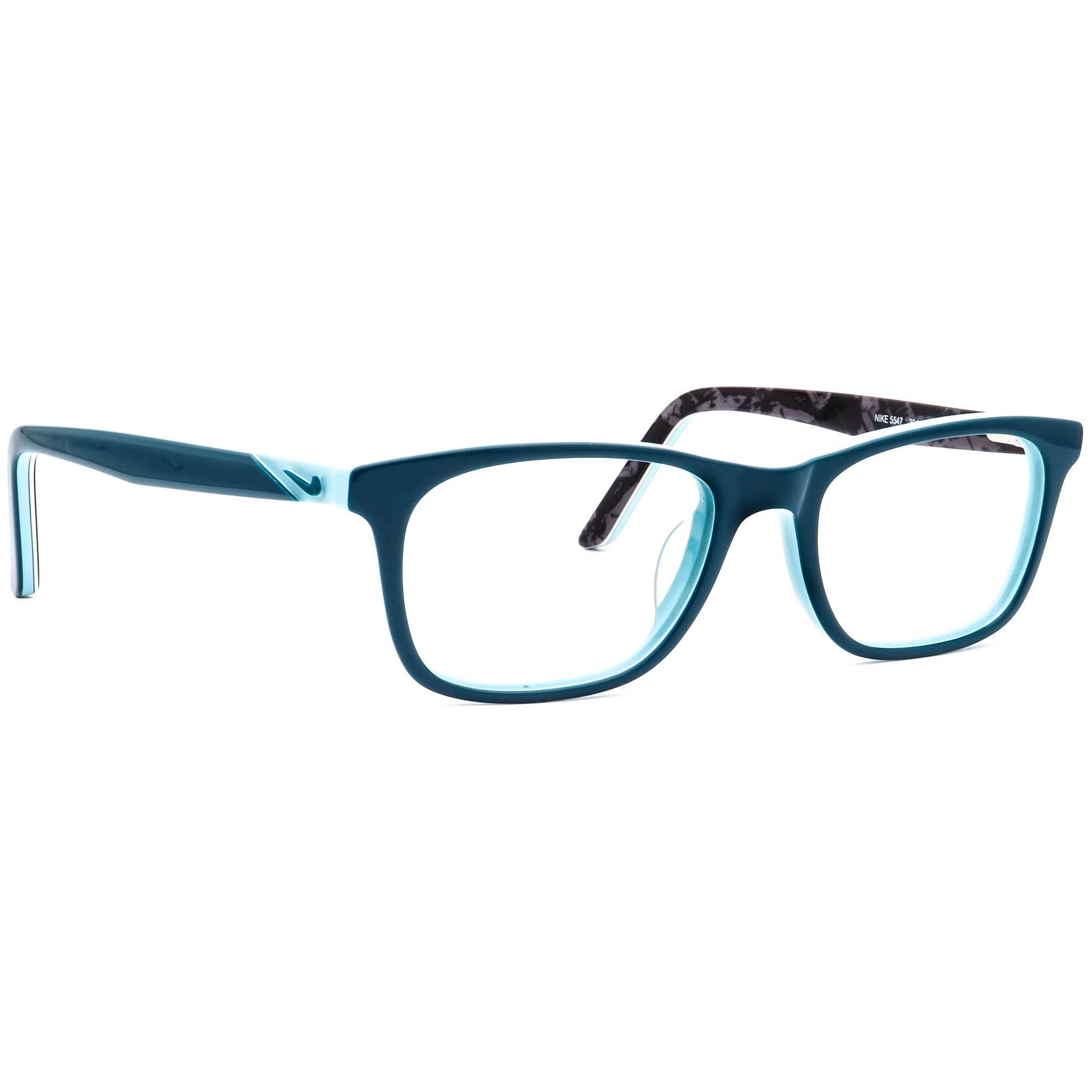 New KIDS NIKE 5547 304 Dark Teal Green & Pale Blue Eyeglasses 48/17/135 Eyeglasses NIKE 5547 304 Dark Teal Green/Worn Blue - Walmart.com main image 4