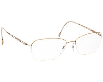 Silhouette Women's Eyeglasses 4337 20 6051 Titan Gold Half Rim Metal Frame Austria 54[]17 140