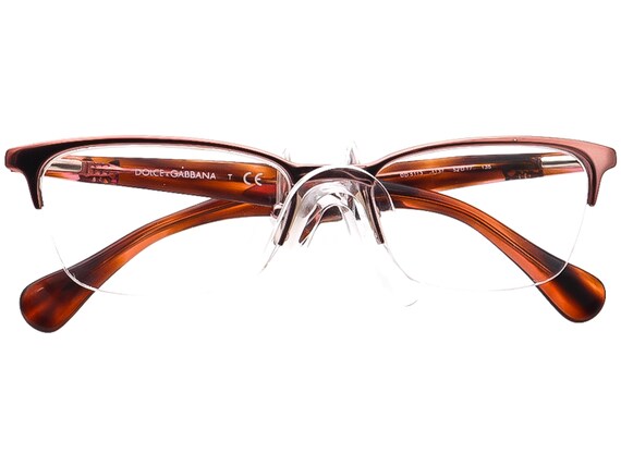 D&G Dolce & Gabbana DD5113 1137 Eyeglasses Frames 52-17 135 – Tortoise Rimless‎ Dolce & Gabbana Eyeglasses DD 5113 1137 Pink Brown Half Rim  main image 3