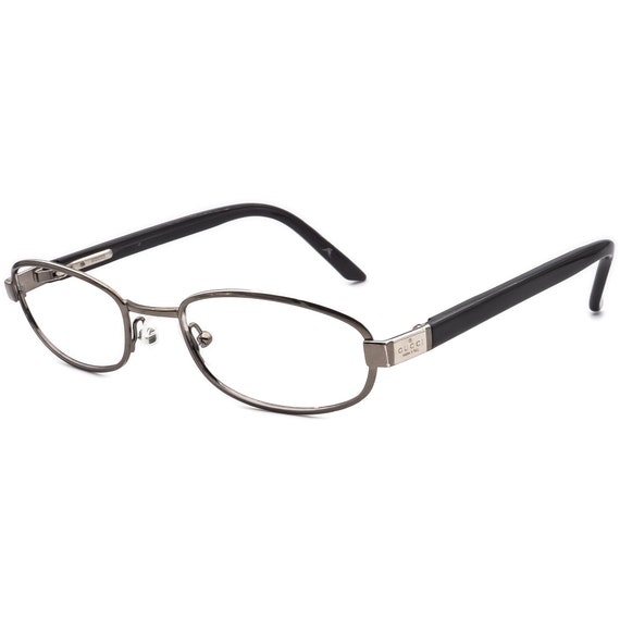 Gucci Eyeglasses Gunmetal/Black Oval Frame 50[]19… - image 3