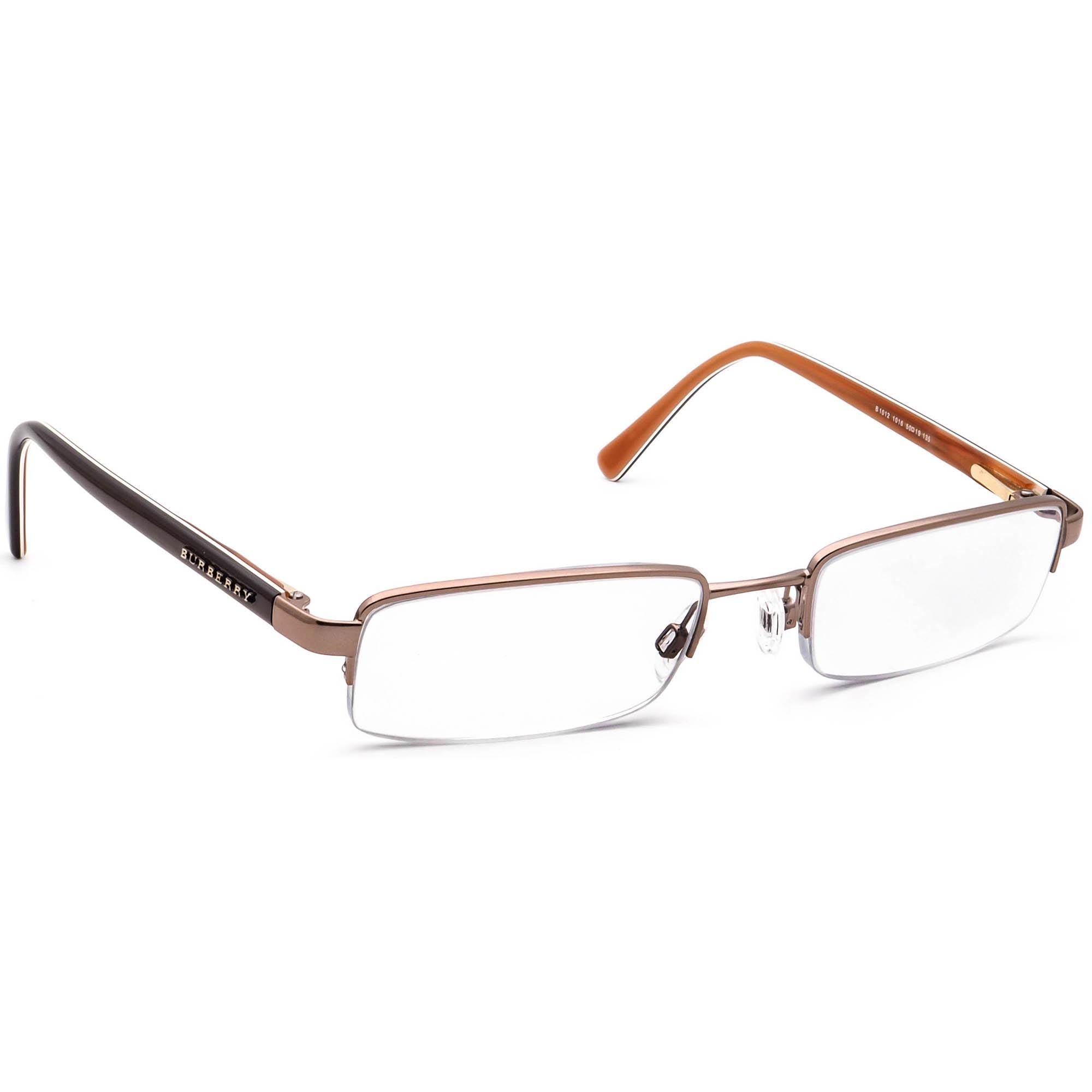 Burberry Eyeglasses B 1012 1016 Brown Half Rim Frame Italy 5019 135 Etsy UK