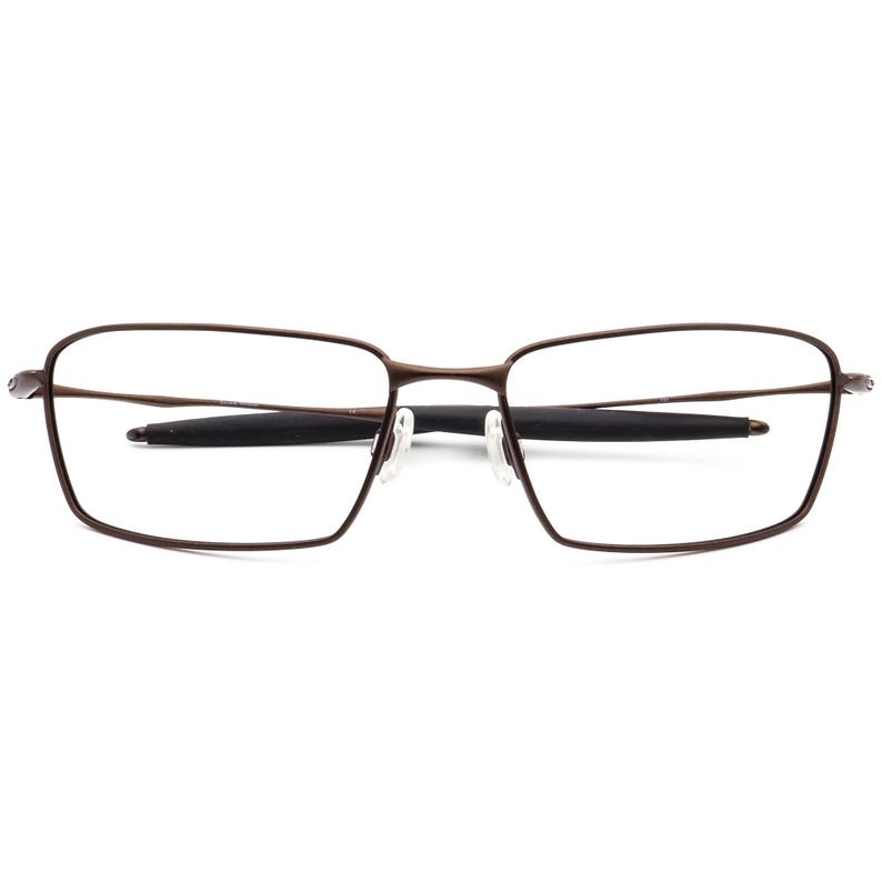 Oakley Men's Sunglasses Frame Only Square whisker Satin Brown Rectangular Metal 61 mm image 6