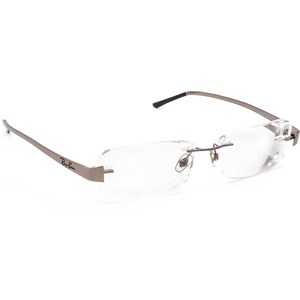 Ray-Ban Eyeglasses RB 8583 1000 Gunmetal Rimless Frame 51[]17 140