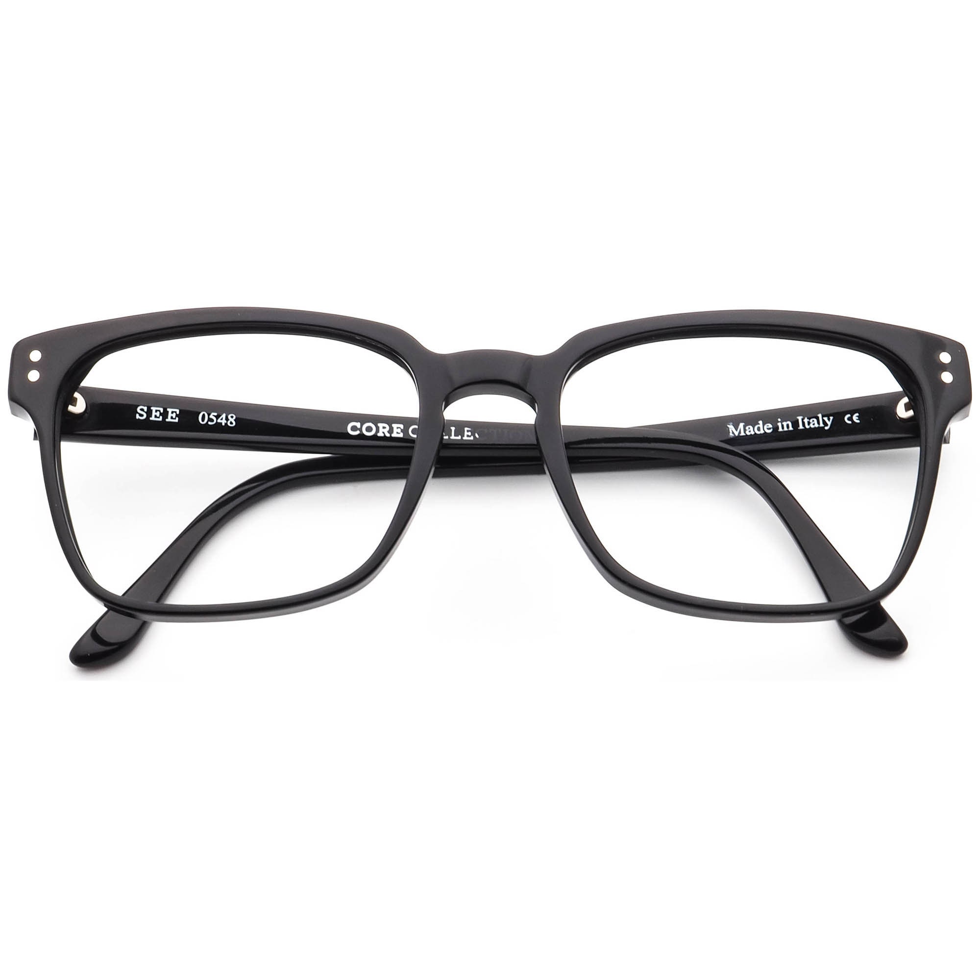 小物 NEW. eyeyear See Eyewear Eyeglasses 0548 C1 Glossy Black Square Frame