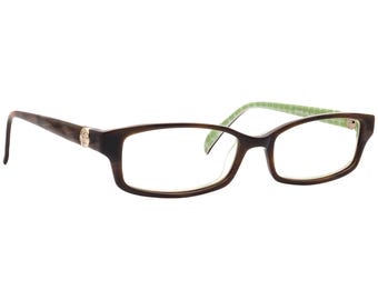 Gafas Kate Spade para mujer Elisabeth 0JDJ, montura rectangular a rayas marrones sobre fondo verde, fabricadas en Italia, 51[]16 130