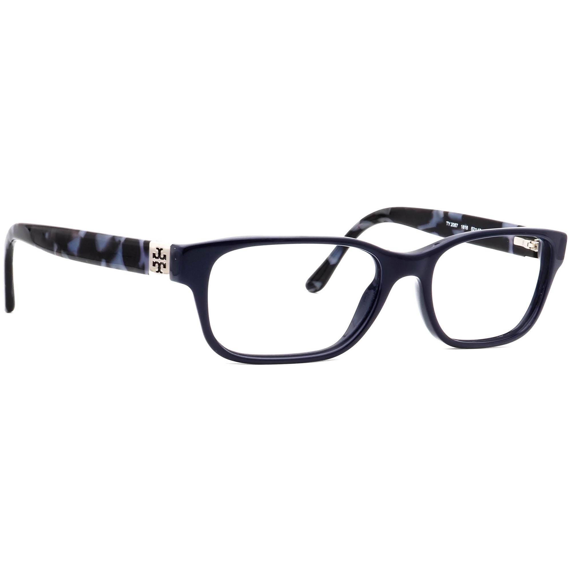 Tory Burch Eyeglass Frames Navy Blue Rectangle Women\'s Glasses TY2067 1616 50mm Outlined Rectangle Sunglasses: Women main image 4