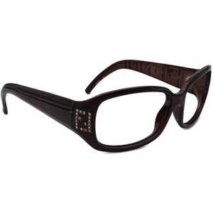 Fendi Women&#39;s Sunglasses Frame Only FS350R 200 Brown Rectangular Italy 58 mm