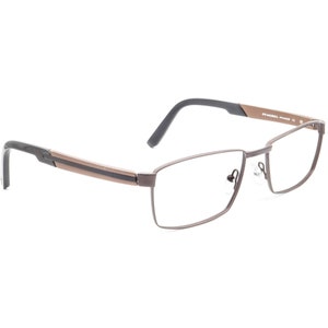 OGA Men&#39;s Eyeglasses 7766O MM052 Brown Rectangular Metal Frame France 54[]17 140