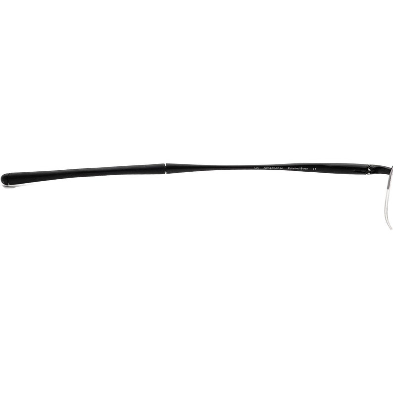 May include: Black metal frame glasses with a thin, flexible frame. The glasses have a simple, modern design.
