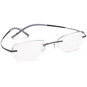 Silhouette Eyeglasses 6639 40 6057 7581 Titan Purple Rimless Austria 49[]19 145