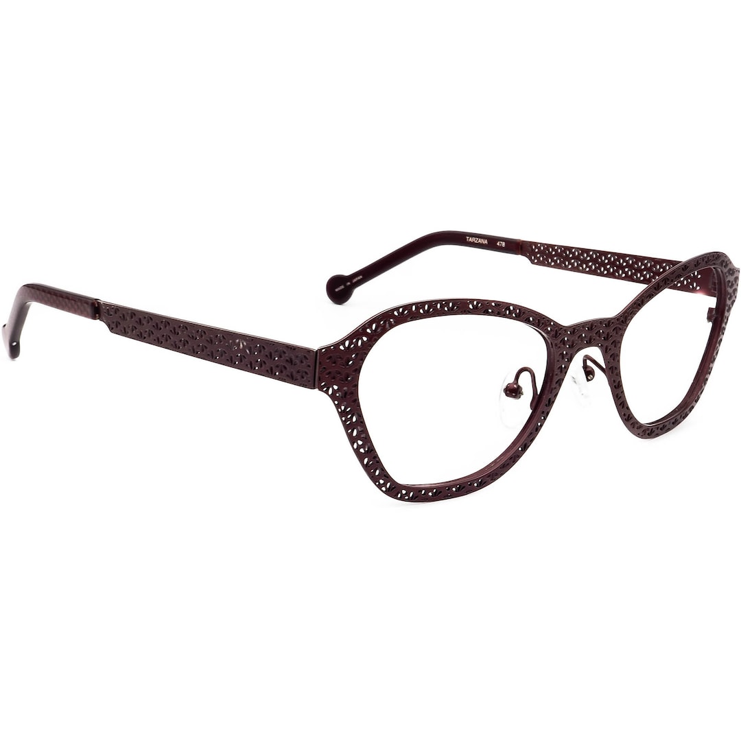 L.a.eyeworks Eyeglasses Tarzana 478 Burgundy Cat Eye Metal Frame Japan