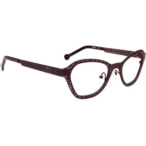 l.a.Eyeworks Eyeglasses Tarzana 478 Burgundy Cat Eye Metal Frame Japan 51-21 130