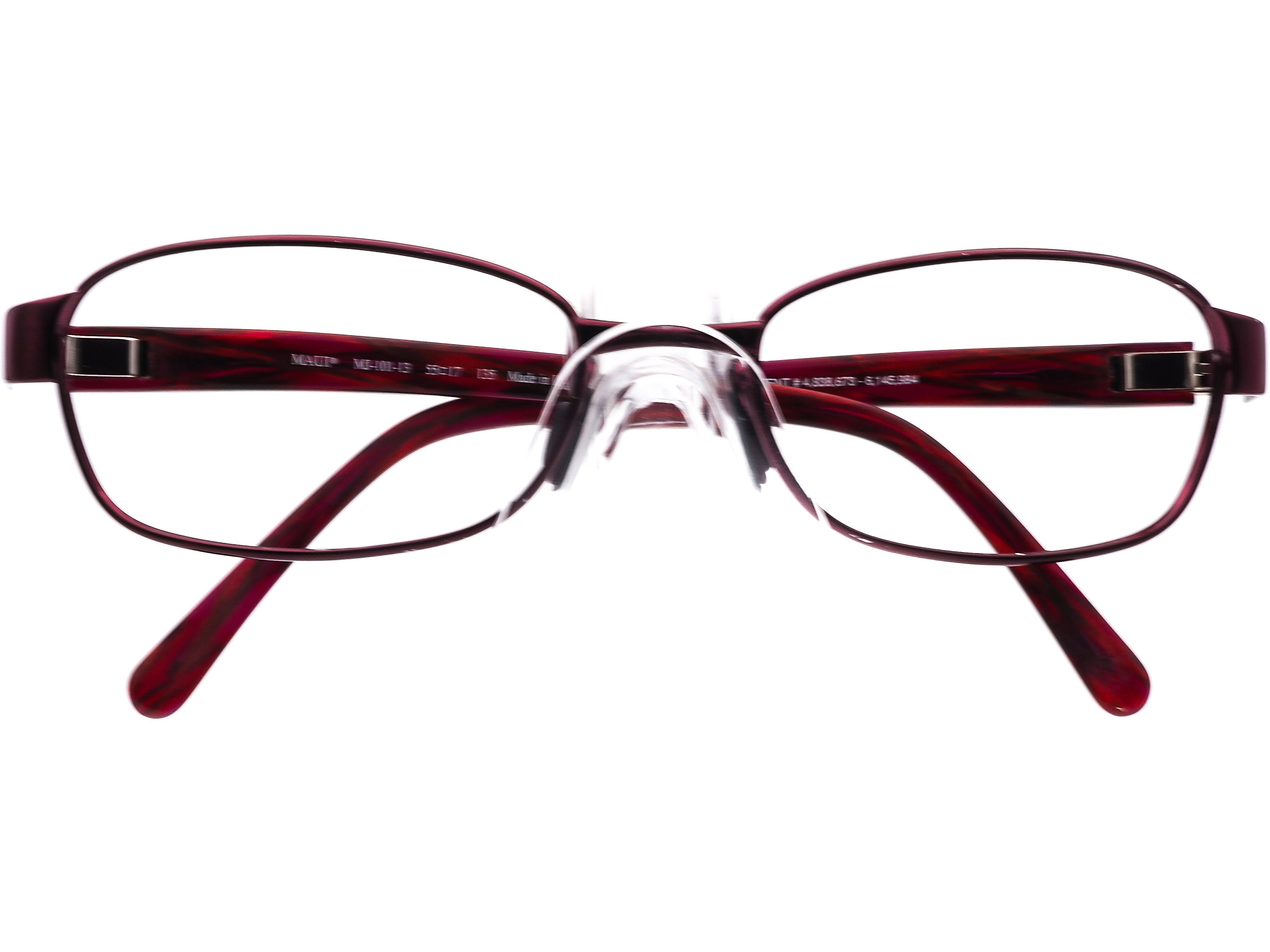 Maui Jim MJ-101-13 Burgundy Marbled Oval Sunglasses Made in Italy 55-17-135 Maui Jim MJ-101-13 Burgundy Oval Sunglasses Brown Lens 55-17  main image 3