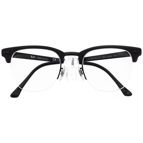 Ray ban Eyeglasses RB 3716 V M 2904 Black Half Rim Metal Frame Italy 5022 145 Etsy UK