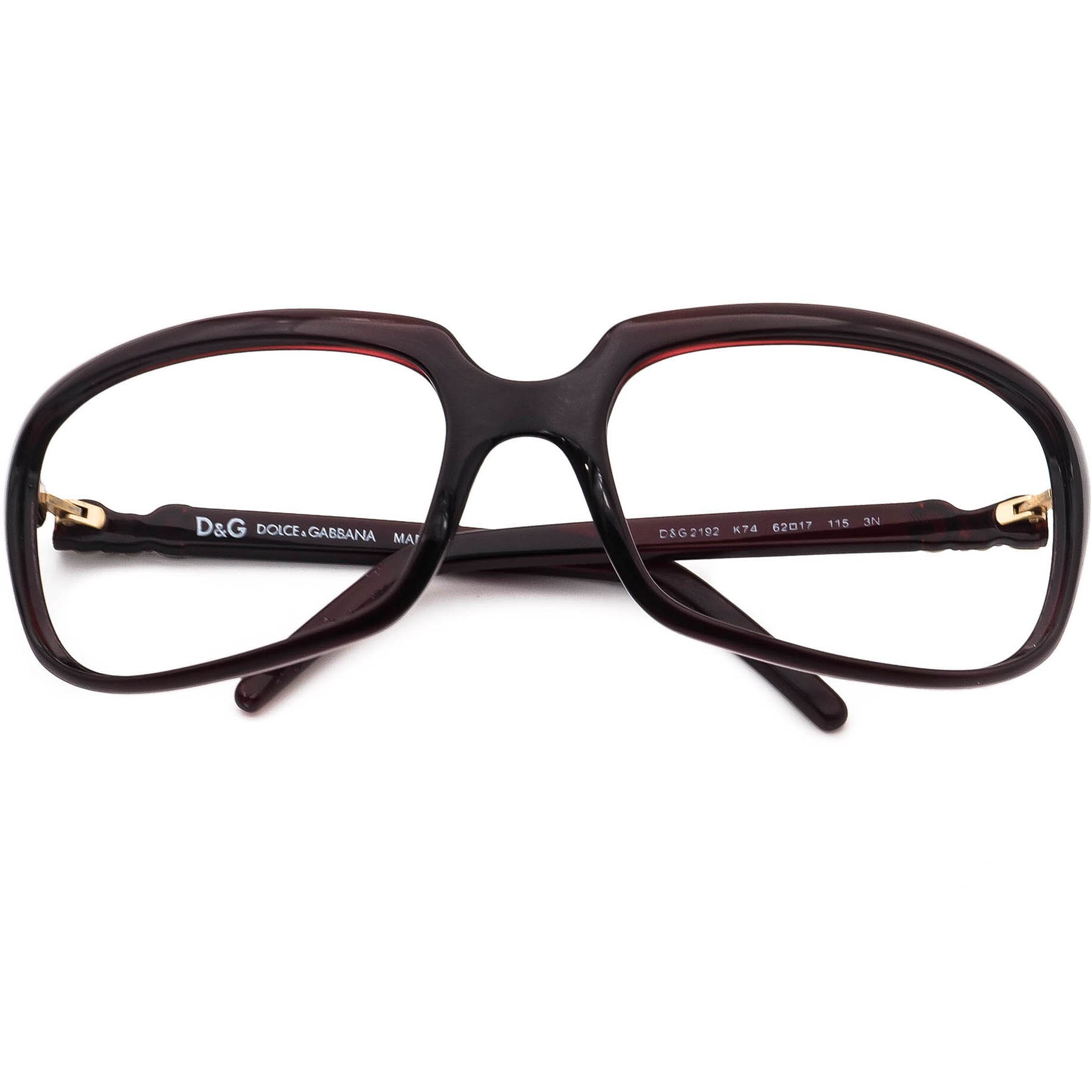 Dolce Gabbana Sunglasses Frame Only D&G 2192 K74 Burgundy