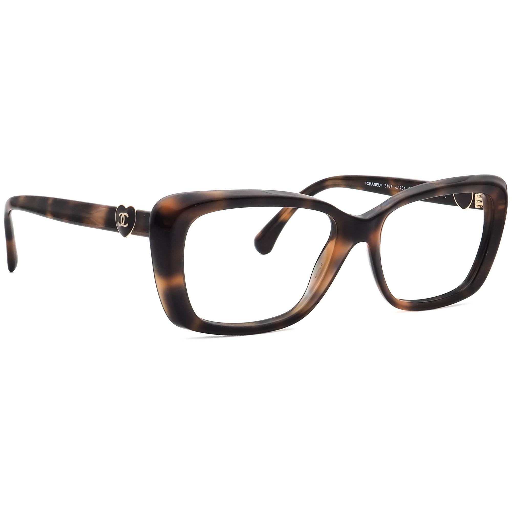 Chanel Women's Eyeglasses 3467 C.1761 Brown Dark Havana Butterfly