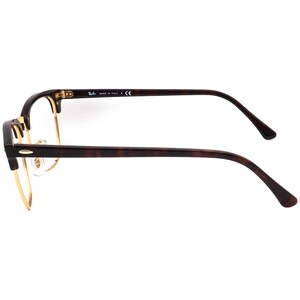 Ray-Ban Sunglasses Frame Only RB 3016 Clubmaster W0366 Polished Tortoise/Gold Square Italy 51 mm image 5