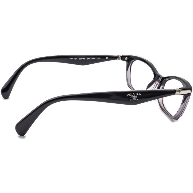 Prada Eyeglasses VPR 15P ZYY-1O1 Black&Clear Gradient Cat Eye Italy 5316 135 image 4