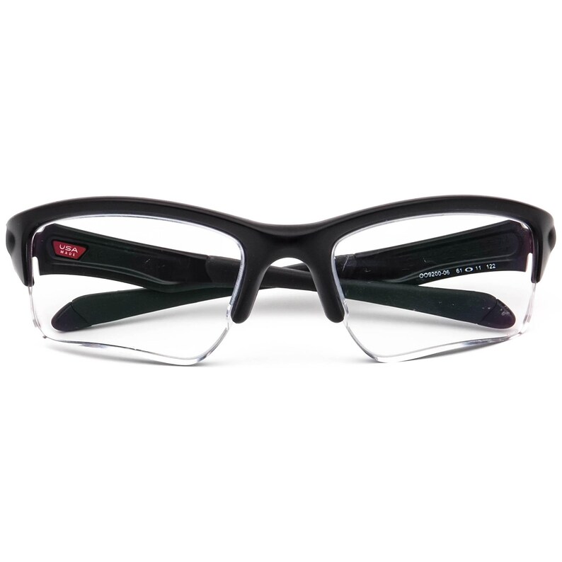 Okulary przeciwsłoneczne męskie Oakley Rx, tylko oprawka OO9200-06, satynowe, czarne, półramka, 61 mm zdjęcie 6