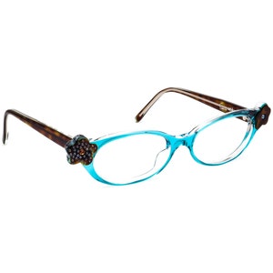 Francis Klein Eyeglasses Carol A53 Crystal Blue/Havana France 52-16 130 Handmade