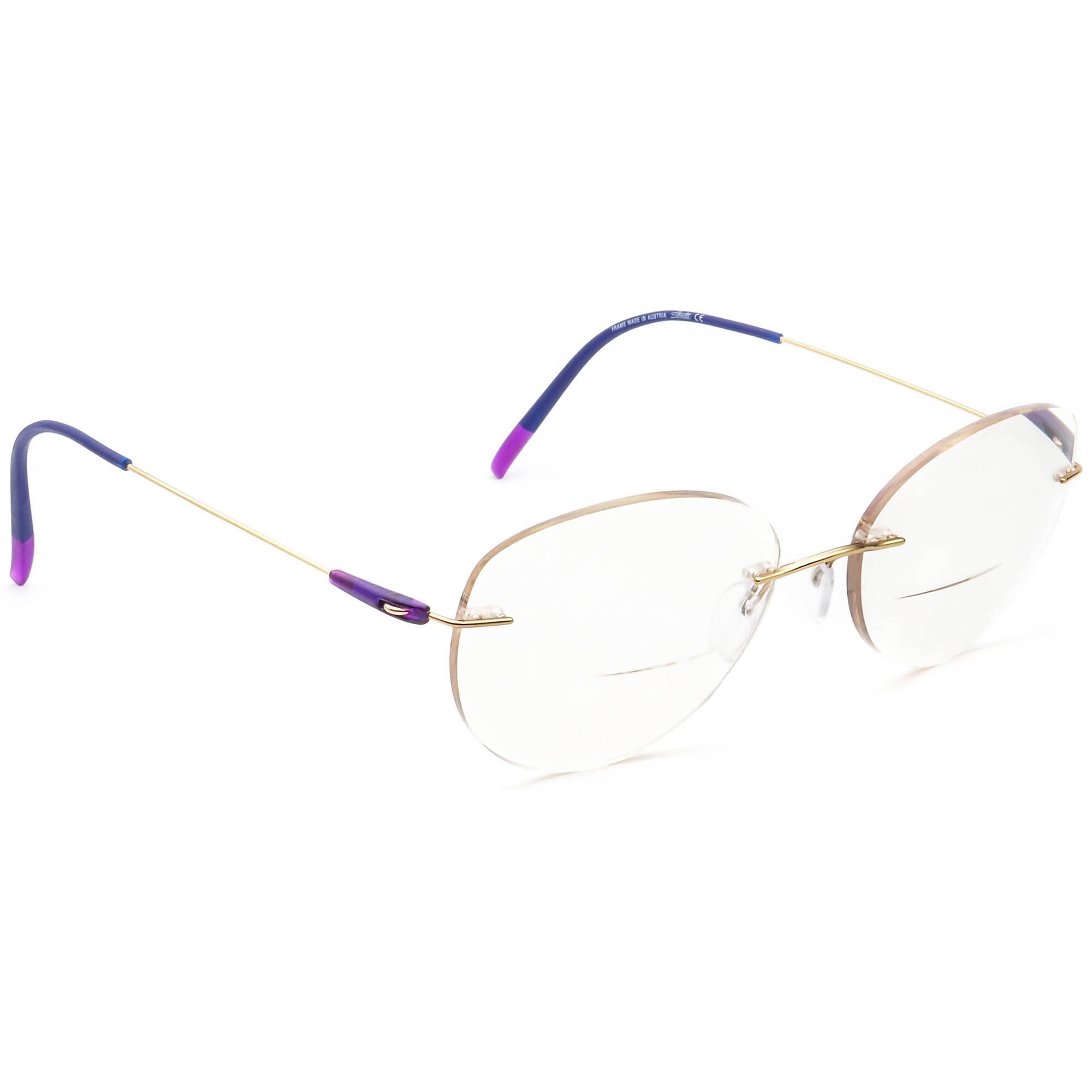 Silhouette Eyeglasses 5500 70 7530 Titan Gold/purple Rimless  display picture 2