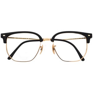 Ray-Ban Sunglasses Frame Only RB 4416 New Clubmaster 601/31 Polished Black/Gold Square Italy 53 mm image 6