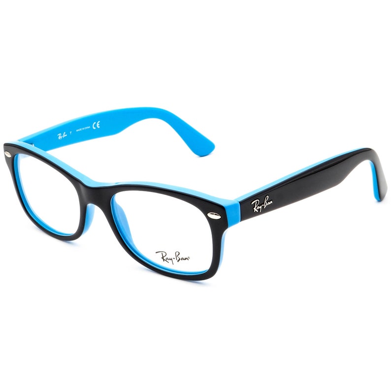 Ray-Ban Kids' Eyeglasses RB 1528 3659 Black on Blue Square Frame 46[]16 125 image 3