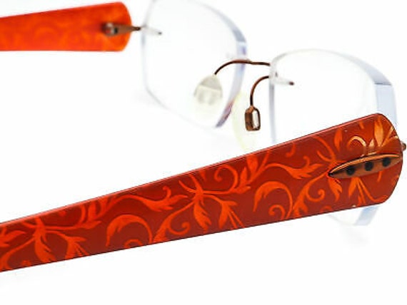 Charmant Eyeglasses CH 10927 OR Titanium Orange R… - image 4