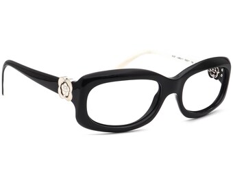 Chanel Damen-Sonnenbrillen-Rahmen Nur 5127 c.900 / 11 Glanz Schwarz / Weiß Quadrat Italien 53 mm