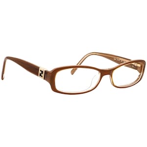 Occhiali da vista da donna Fendi F996 210 marrone/oro lucido con montatura rettangolare, Italia 51[]15 135