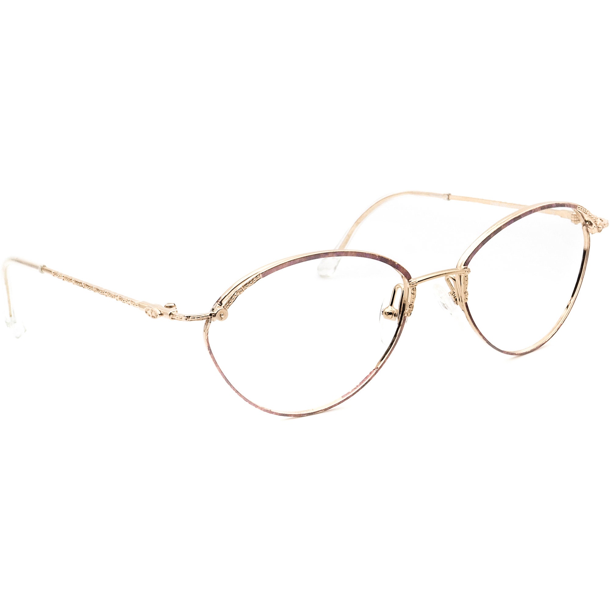 Christian Dior Eyeglasses 2876 42 Gold/purple Round Metal  display picture 1