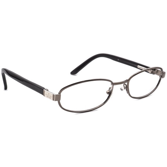 Gucci Eyeglasses Gunmetal/Black Oval Frame 50[]19… - image 1