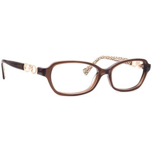 Coach Women&#39;s Eyeglasses HC 6017 (Vanessa) 5059 Brown Semi Cat Eye Frame 52[]15 135