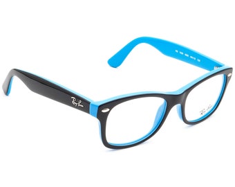 Lunettes de vue Ray-Ban pour enfant RB 1528 3659 Monture carrée noire sur bleu 46[]16 125