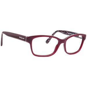 Coach Women&#39;s Eyeglasses HC 6116 5509 Oxblood Semi Butterfly Frame 54[]16 135