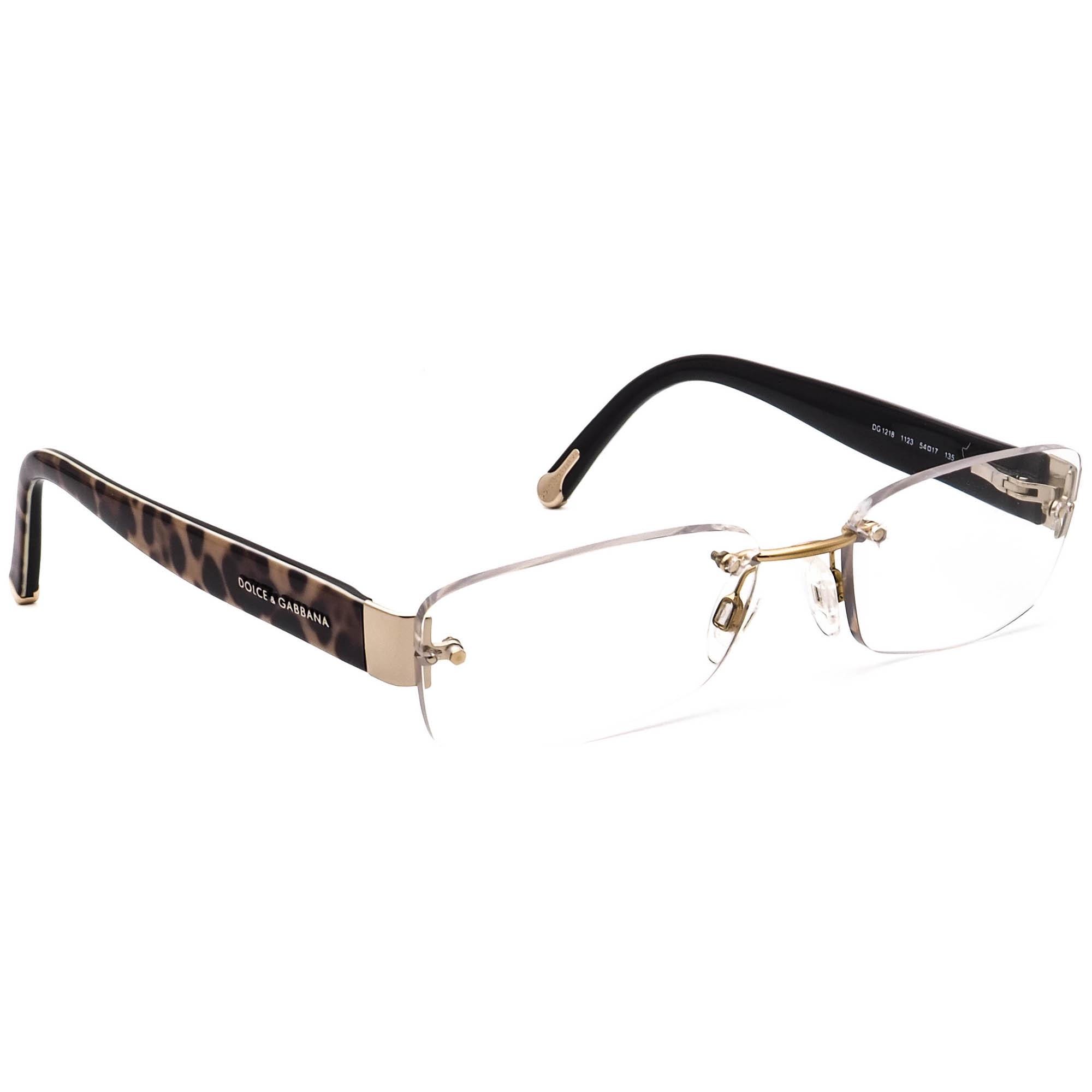 Dolce & Gabbana Women's Eyeglasses DG 1218 1123 Pale Gold/leopard