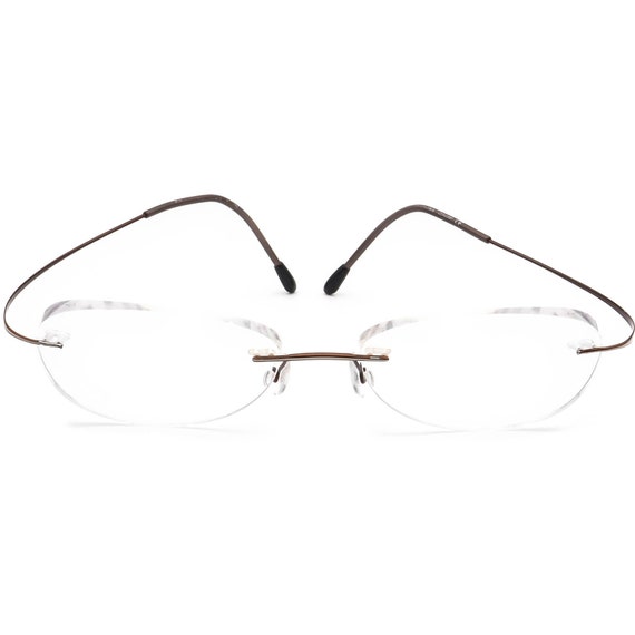 Silhouette Eyeglasses 6576 6082 Titan Brown&White… - image 2