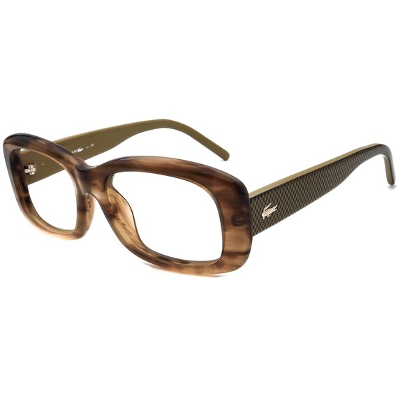 Lacoste Eyeglasses Brown Marble Rectangular Frame… - image 3