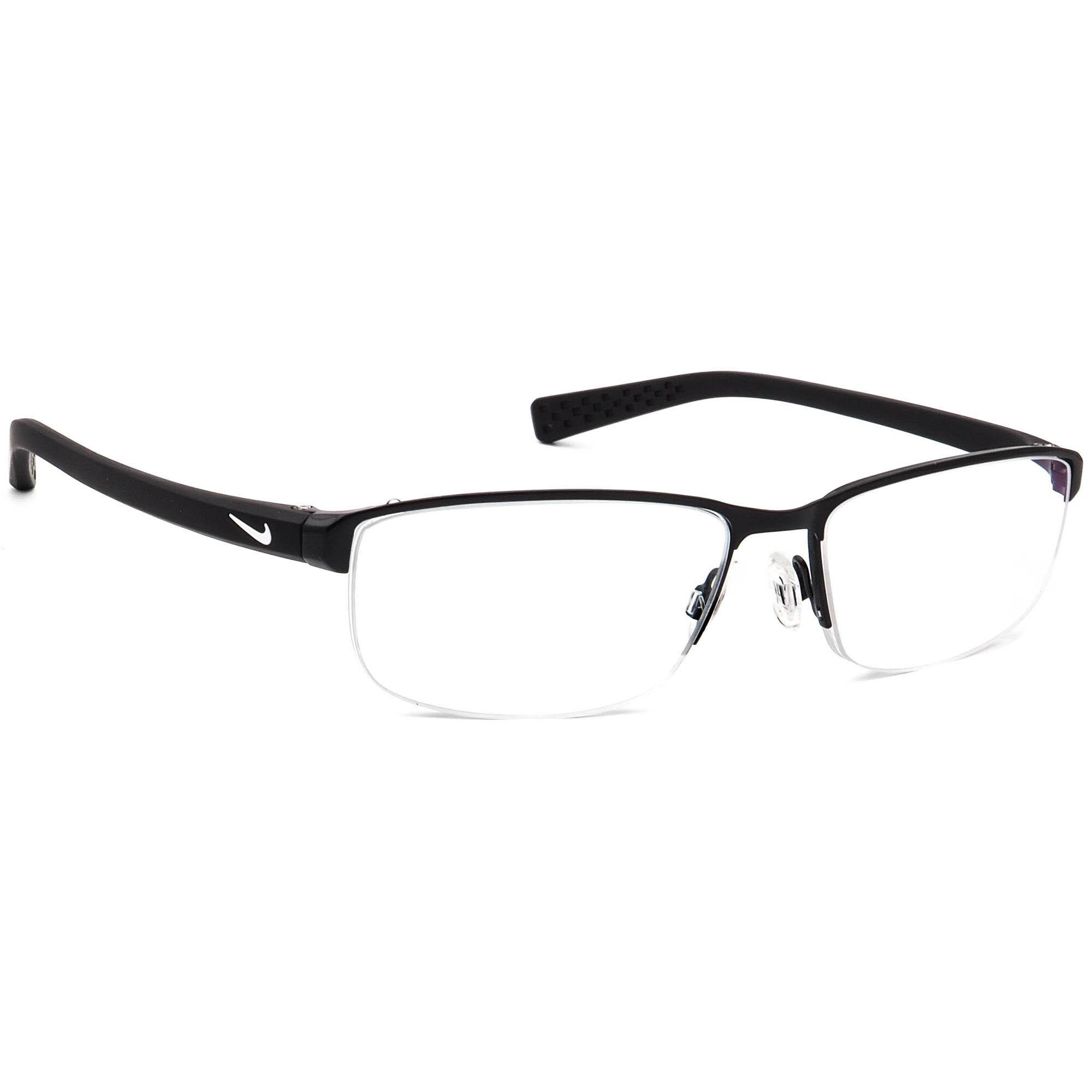 Nike Men's Eyeglasses 8098 010 Black Half Rim Frame 56[]16 140