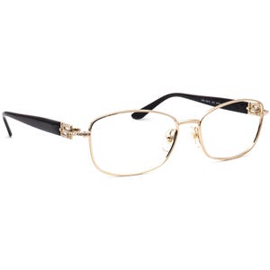 Versace Women's Eyeglasses MOD. 1226-B 1252 Pale Gold/Black Rhinestones Square Frame Italy 54[]16 135