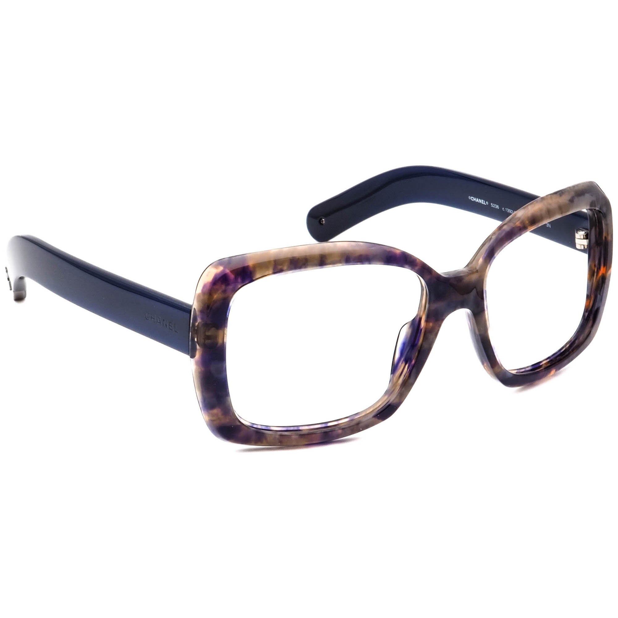 Chanel Sunglasses Frame Only 3236 c.1392/3C Blue Granite Square Italy 55 mm