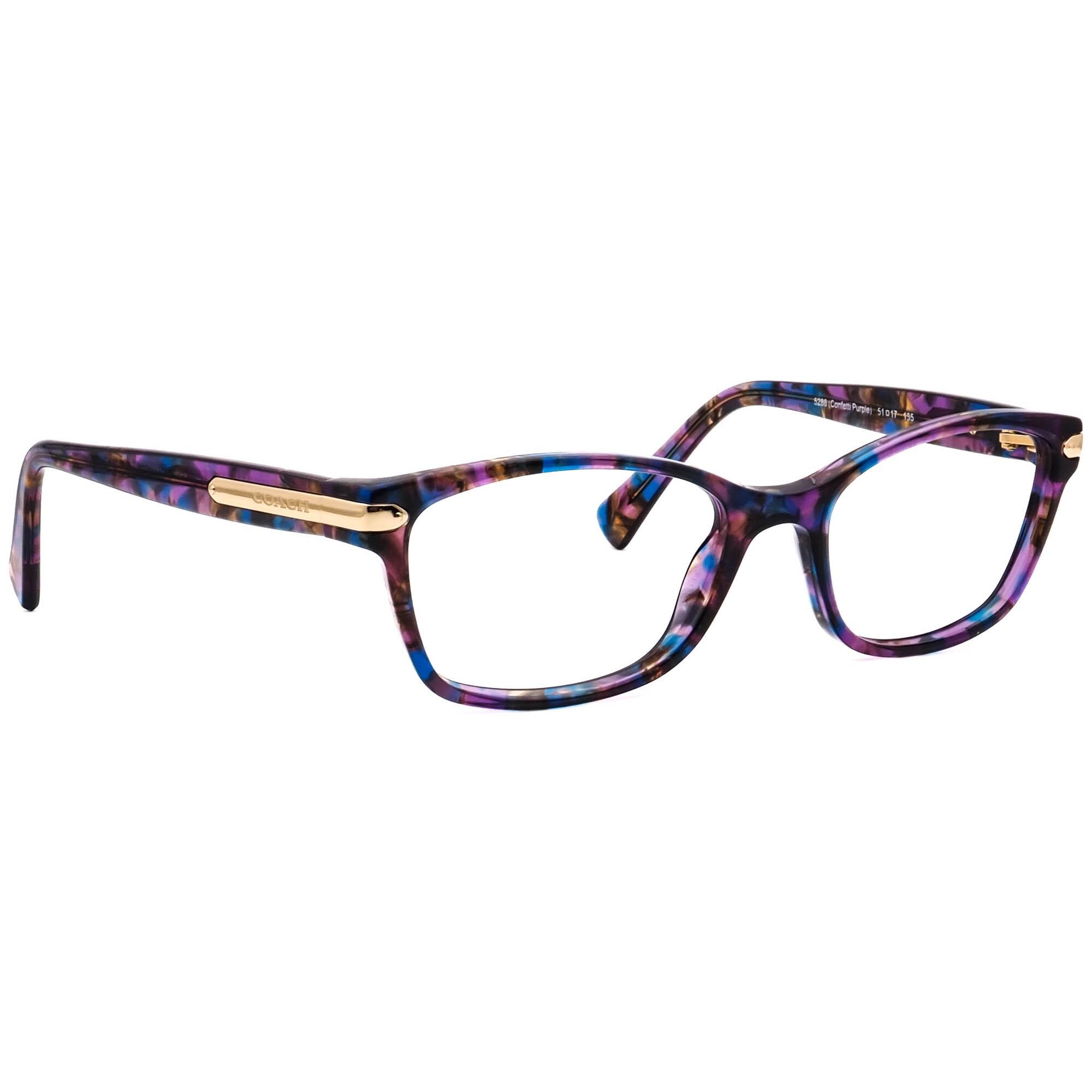 Coach HC 6065 5288 CONFETTI PURPLE‎ BLUE 51-17-135 EYEGLASSES 148R Coach HC6065 Eyeglasses | LensCrafters main image 3