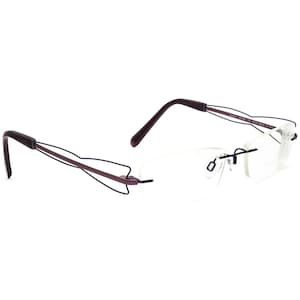 Charmant Women&#39;s Eyeglasses CH10958 PU Titanium Purple Rimless Frame 51[]17 140