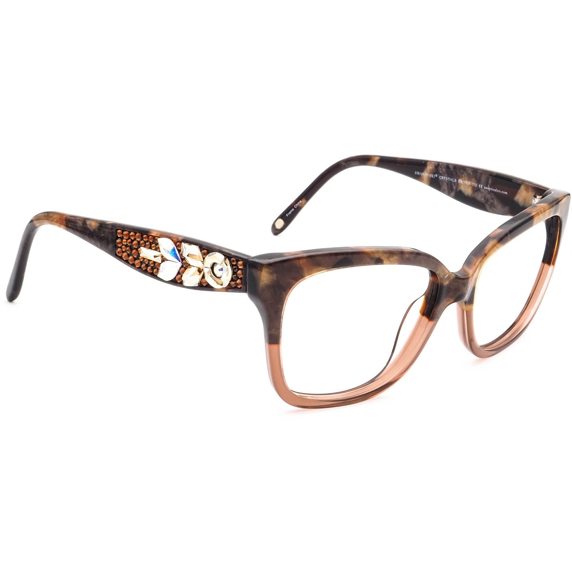 Jimmy Crystal Brown Cat-Eye Sunglasses with Rhinestone Accents Jimmy Crystal Brown Designer Sunglasses for Women for sale  main image 2