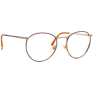 Ralph Lauren VintageEyeglasses 528/N 079 Polished Gold/Tortoise Round Metal Frame Italy 51[]19 140