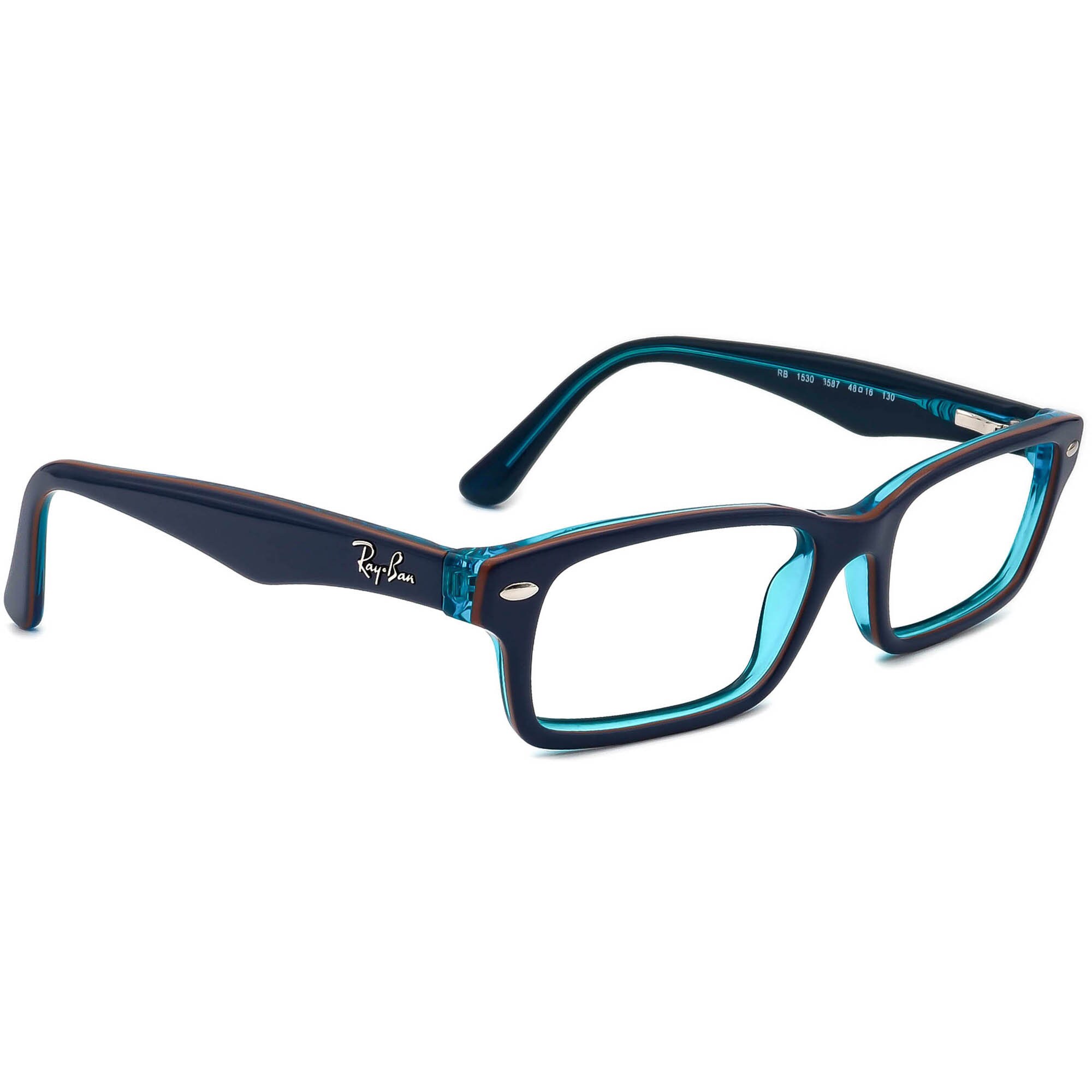 Ray ban Small Eyeglasses RB 1530 3587 Purple on Turquoise