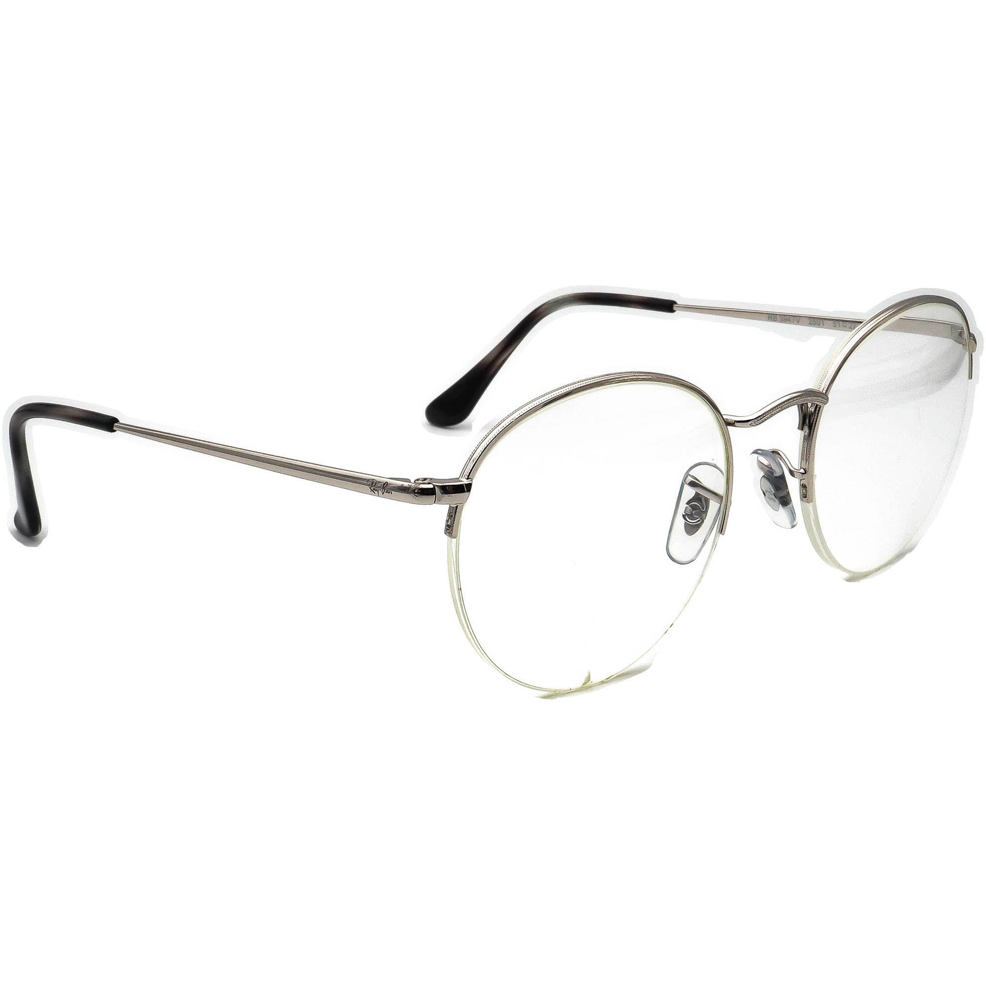 Ray-ban Eyeglasses RB 3947V 2501 Silver Half Rim Round Metal