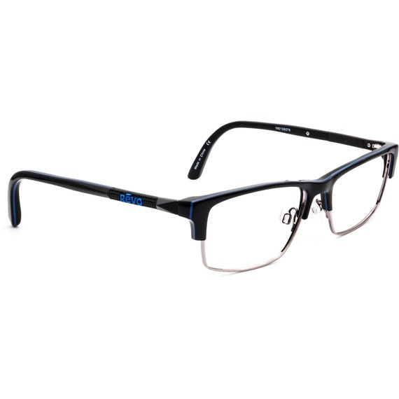Revo Eyeglasses RE 8016 01 Black Rectangular Fram… - image 1