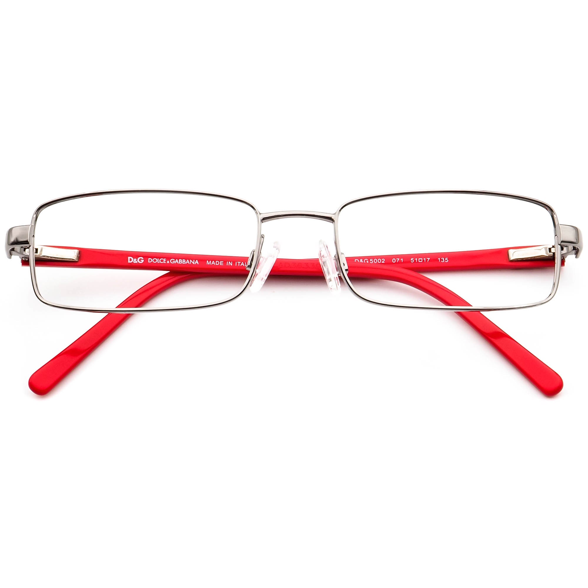 ドルチェ＆ガッバーナ 眼鏡 D&G 5002 071 シルバー/レッド 長方形